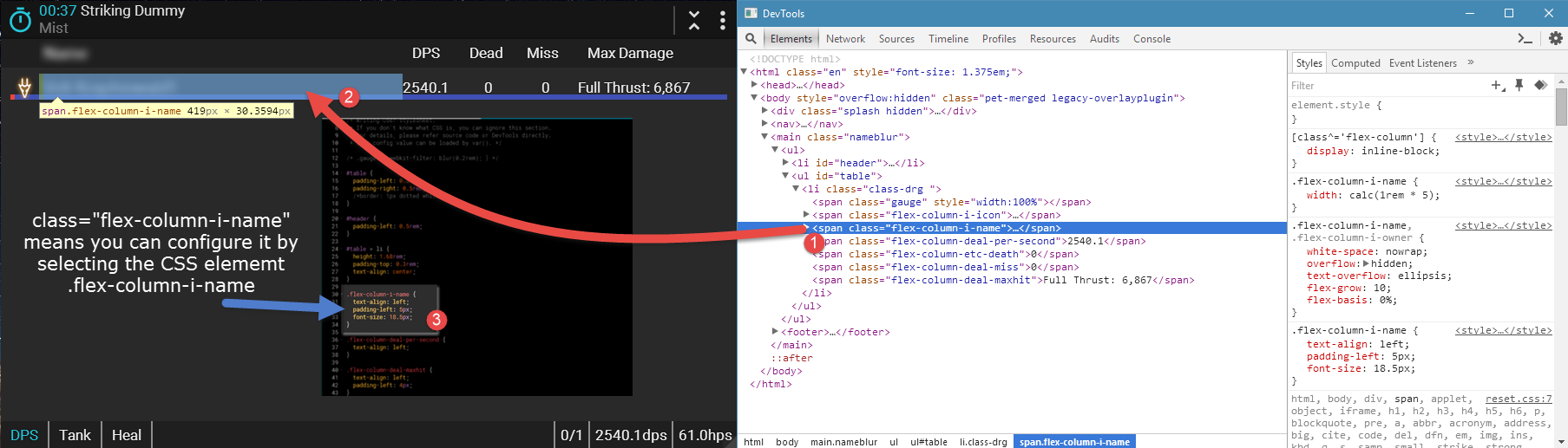 how to use custom CSS and DevTools